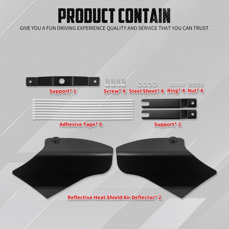 cooideamoto Motorcycle Air Heat Deflector Air Deflector Reflective Saddle Shields