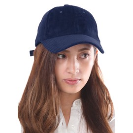 TRAX SHOP TGY-009N Women's Hat, Corduroy Cap, Men's, Autumn, Winter, Autumn, Winter, dark navy