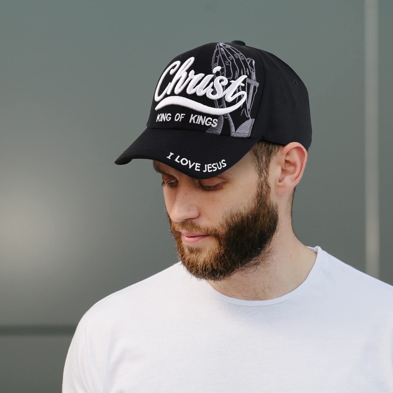 Trendy Apparel Shop Gorra Bordada de Jesús Cristiano con Texto