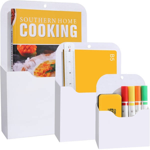 Magnetic File Holder, 3 Pack Magnetic Paper Holder for Refrigerator,