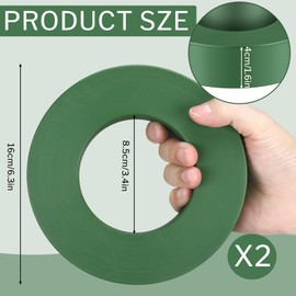 Yaomiao 2 Pieces Sprinkler Guards Sprinkler Head Protector 6.3 Inch Diameter Green Nylon Sprinkler Guards Sprinkler Guard Donut Nylon Rings, Reduce Sprinkler System Damage from Cars and Lawn Mowers