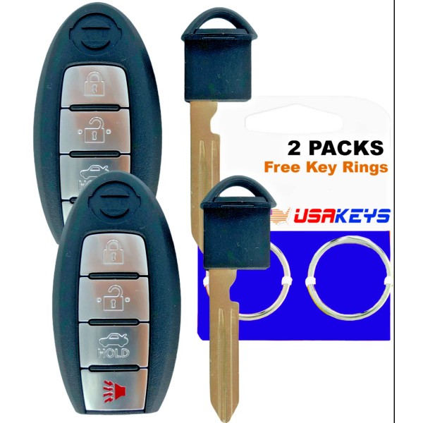 USAKEYS 2 For 2016 2017 2018 Nissan Altima Maxima 4b