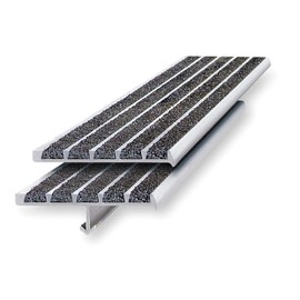 Stair Nosing, Black, 60in W, Extruded Alum