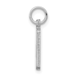 LogoArt Sterling Silver Rhodium-plated LogoArt Michigan State University Tag Pendant