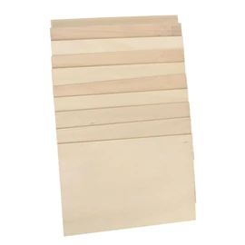 DOITOOL 10Pcs Unfinished Wooden Planks for DIY Crafts Smooth Basswood Boards for Painting Drawing and Engraving for Home Decorations and Creative Projects