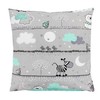 TupTam Children's Decorative Pillow Case Double Sided Design, Bear Mint