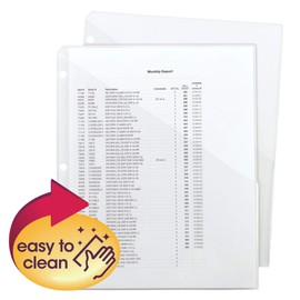 Smead Organized Up Poly Translucent Slash File Jacket, Three-Hole Punched, Letter Size, Clear, 5 per Pack (89506)