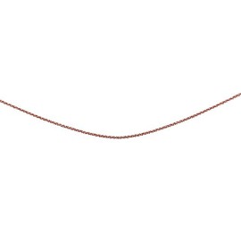 B. BRILLIANT Rose Gold Flashed Sterling Silver 1mm Thin Cable Rolo Choker Size Chain Necklace for Pendants, 13” + 3”