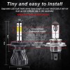 SHENKENUO 6000K LED High/Low Beam Headlight + Fog Light Bulbs