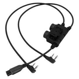 Hearangel U94 PTT Dual Push to Talk 2 Pin K Plug Compatible with Tactical Headset with 7.00mm Plug