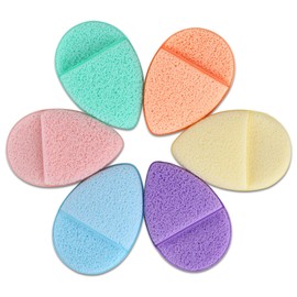 6Pcs Facial Sponges Set, Cleansing Puff, Colorful Facial Sponges for Face Wash, Reusable Makeup Remover Exfoliating Pads for Daily Cleansing
