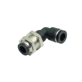 CDQBWKJGFJ 2 Pcs 3/8" x 3/8" Tube OD Push to Connect Bulkhead Fitting 90 Degree Elbow Pneumatic Quick Connect Air Fitting