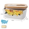 Large Butter Dish with Lid for Countertop,Sunflower Ceramic Covered Butter