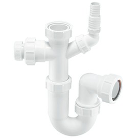 Mcalpine ASC10-CO 75mm Water Seal 1.5" Multifit Outlet Tubular Swivel Sink Trap with 19/23mm pipe connection