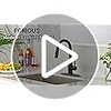 FORIOUS Black Bar Sink Faucet for Kitchen Sink, Modern Single