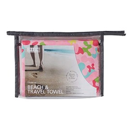 Microfibre Towel in Pink Camouflage Design, 175 cm x 85 cm, Soft, Extremely Absorbent, Space Saving, Perfect as a Travel Towel for Holiday, Beach Towel, Sports Towel, Camping Towel