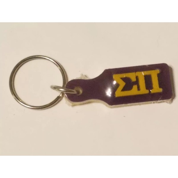 SIGMA PI Keychain Key Ring Letters Small Paddle Shaped key
