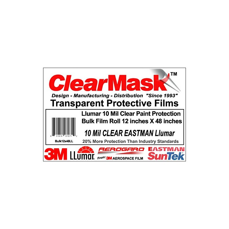 Llumar 10 Mil Clear Paint Protection Bulk Film Roll 12