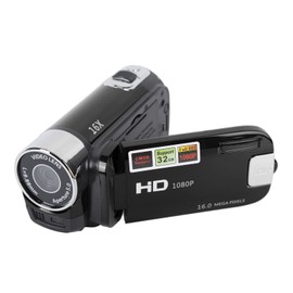 Ejoyous Video Camera Camcorder, 4K 48MP DV Camera 2.7in TFT Rotatable Screen 16x Digital Zoom Video Camera with USB Cable (Black)