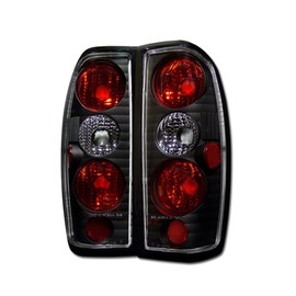 Topline_autopart Altezza Black Housing Tail Lights Rear Signal Stop Brake Reverse Backup Lamps ks Compatible With 98-04 Frontier