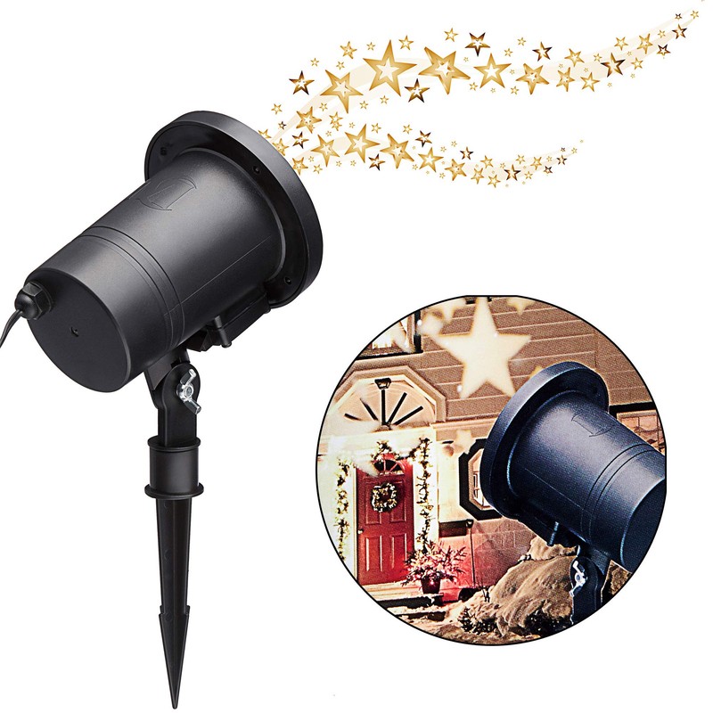LED Projector with Rotating Stars with Ground Spike 13 cm