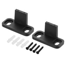 sourcing map Barn Door Floor Guide, 2Pcs - POM Sliding Barn Door Hardware, Flush Design Bottom Flat Swing Stopper Non-Slotted Floor Guide
