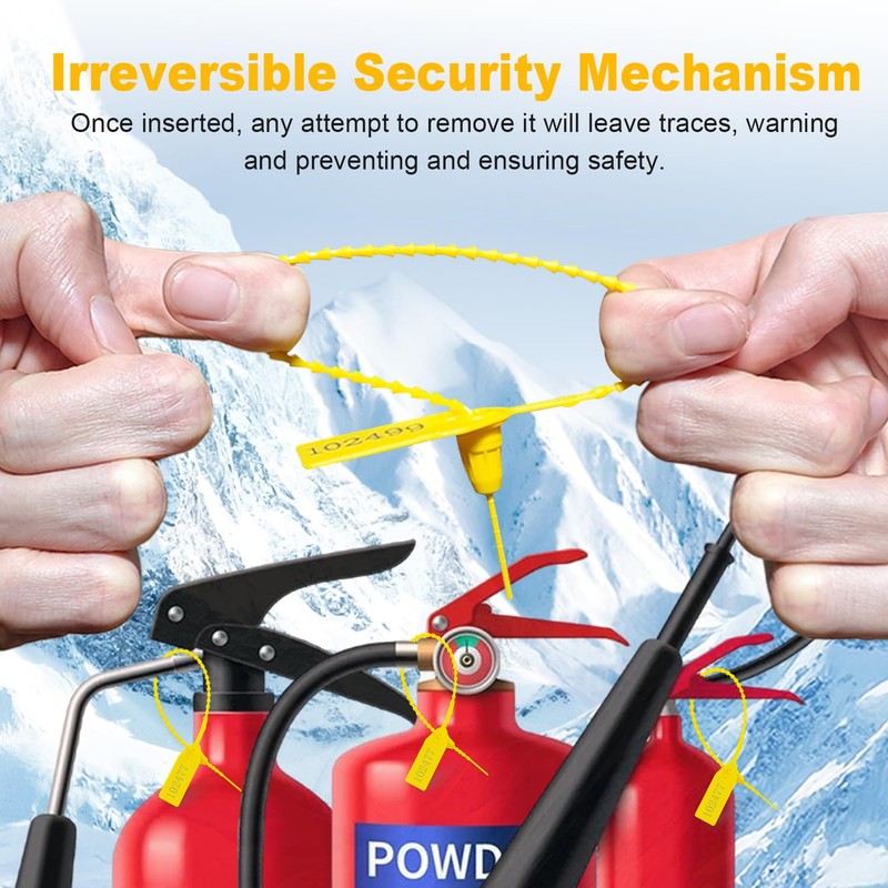 500 Pcs Plastic Tamper Seals Fire Extinguisher Tags Security Tags