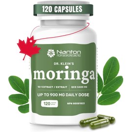 Dr. Klein's Moringa Leaf Extract Capsules – 10:1 Extract Equivalent to 5400mg | Supports Energy & Healthy Aging | Antioxidant Source | Gluten, Dairy & Soy Free | Vegan | 120 Capsules