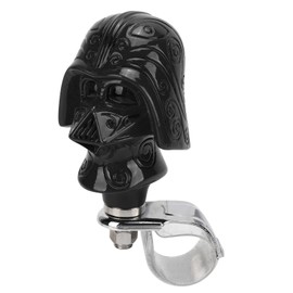 Steering Wheel Knob, Metal and Resin Warrior Steering Wheel Spinner 3cm Diameter Power Handle Booster for Cars Trucks Tractors Boats(Black)