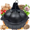 UKENEM Large Heavy Duty Cast Iron Roaster & Smoker Box,