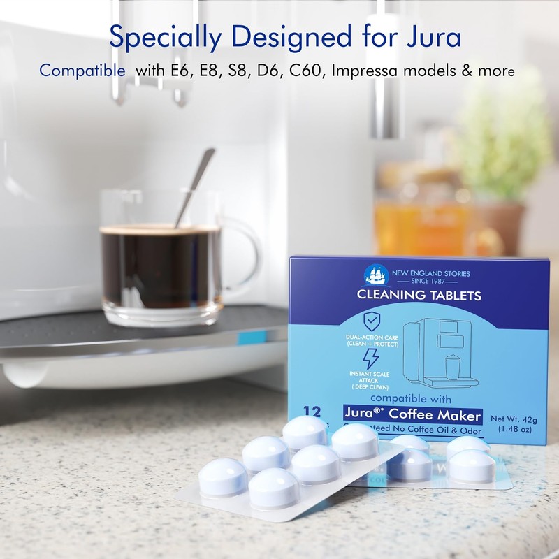 Jura Compatible Cleaning Tablets 12-Pack - Deep Clean Coffee Machine
