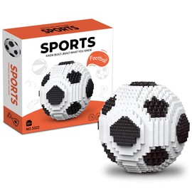 CLIUNT Football Building Block Set, Football Gifts for Boys, STEM Educational Toy, Block Decorations, Miniature 3D Football Toy Model for Kid Adult, Christmas Birthday Gift