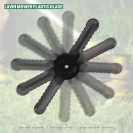 FS-PINGXIANG 30 PCS Plastic Grass Strimmer Blades, 135mm Lawn Mower Blades Garden Mower Replacement Cordless Strimmer Cutting Blades, Black