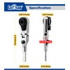 LABEAR - Flat End Flex Head EDC Ratchet Wrench Set