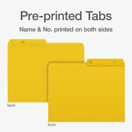 Pendaflex File Folders - Assorted Colour File Organizers, 1/2 Cut Tab, Letter Size, Durable Paper Stock, 25/Pack, Ideal for Office/Home/School Organization, Made in Canada