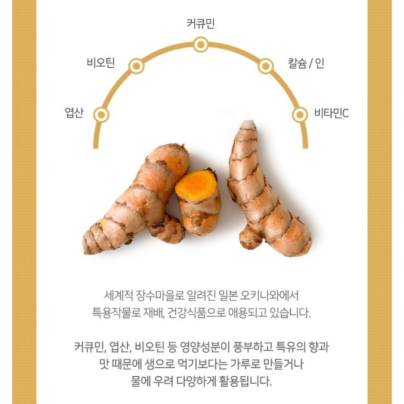 Charm goods Jindo turmeric powder, turmeric powder, turmeric, curcumin tea,