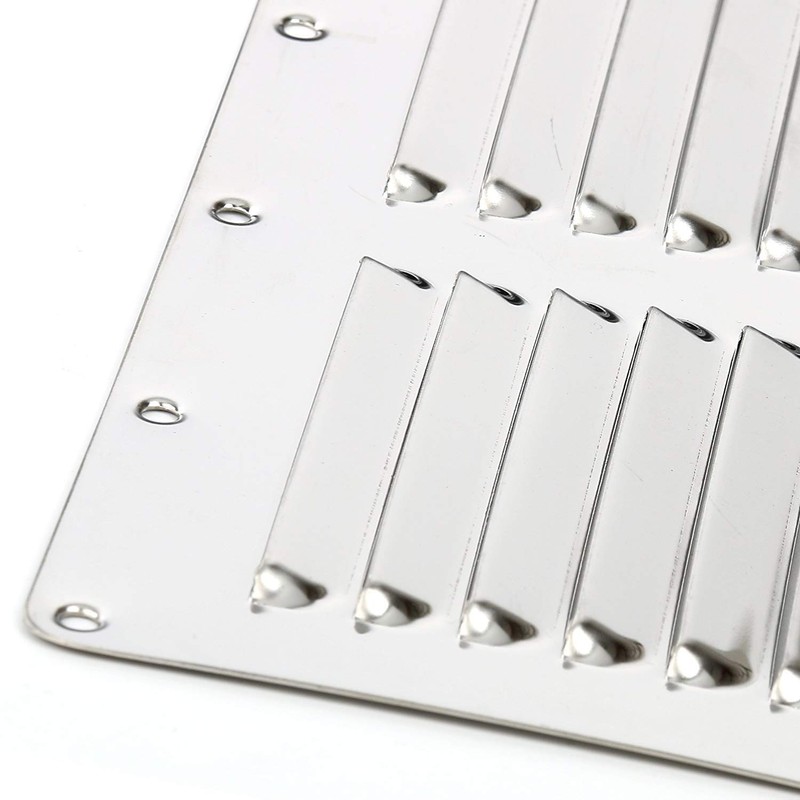 Amarine Made Stainless Steel Stamped Louvered Vent - Rectangular-4-1/2 X