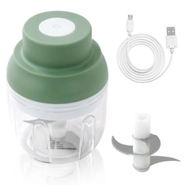 Portable&Wireless Garlic Chopper,Electric Mini Garlic Chopper, Mini Chopper Food Processor for Chop Onion Garlic Vegetable Pepper Meat Salad and Baby Food 250ML
