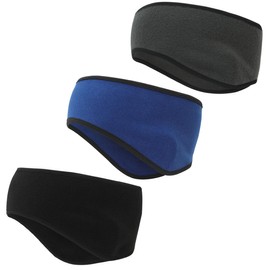 EIR Pack of 3 Sports Headband for Men and Women, Winter Headband, Sports Headband, Ear Warmers, Headbands, Ear Muffs, Warm Headband for Jogging, Running, Hiking, Cycling and Motorcycling, black