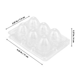 NAMYEUT Pack of 50 Quail Egg Boxes, 6 Plastic, 6 Grid Plastic Quail Egg Boxes, PVC Egg Holder, Transparent Egg Boxes with Lid for Quail Eggs Packaging