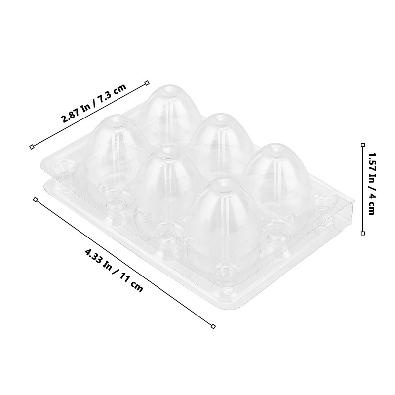 NAMYEUT Pack of 50 Quail Egg Boxes, 6 Plastic, 6