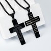 AMAZINGSUN Football Cross Necklace for Men.Black Cross Necklace for Men.Sport