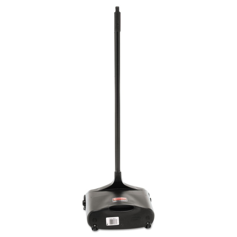 Rubbermaid Commercial Products Dustpan with Long Handle Plastic Black Compatible