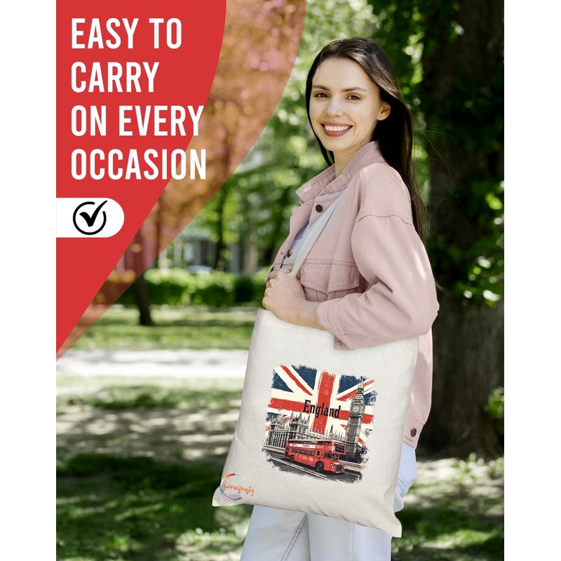 Coralgraph Inc TB2043 - Natural Reusable Shopping Souvenir Tote Bag