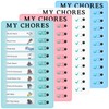 4 Pcs Checklist Chore Chart, Sliding Routine Chores Chart for