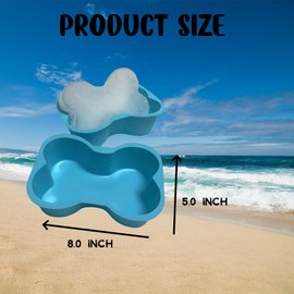 TYNUOCN Bone Shaped Ice Cube Molds for Pets,Large Silicone Ice Molds for Dog Baths & Cooling Piglets,Durable Ice Molds for Ice Bath – Pack of 2