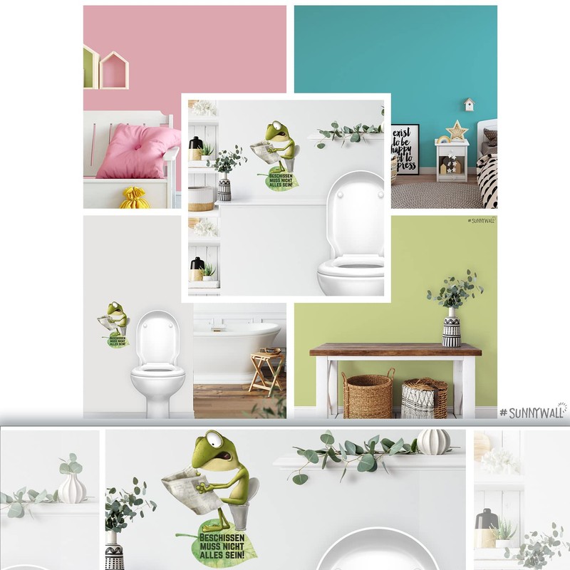 Sunnywall Frog Saying Wall Sticker Wall Sticker Bathroom Wall Sticker