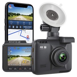 Rove R2-4K Dash Cam Built in WiFi GPS Car Dashboard Camera Recorder Black