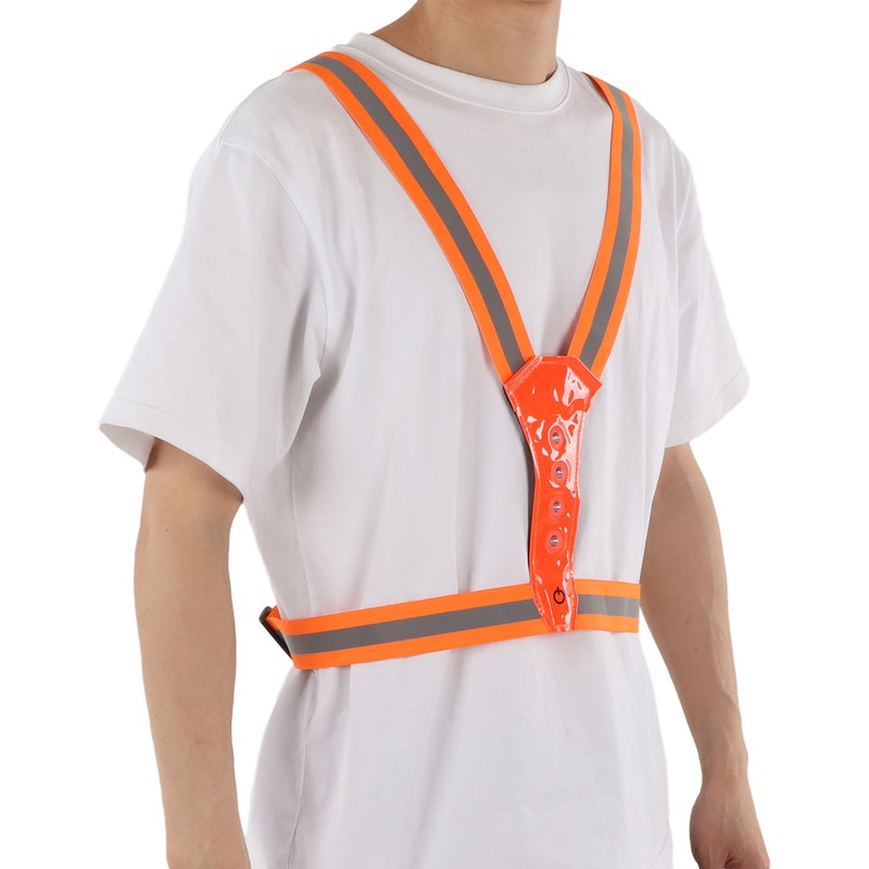 LED Reflective Vest Running Gear Band 3 Lighting Mode 360°
