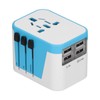 International Power Adapter Travel Plug with 4 USB Ports for